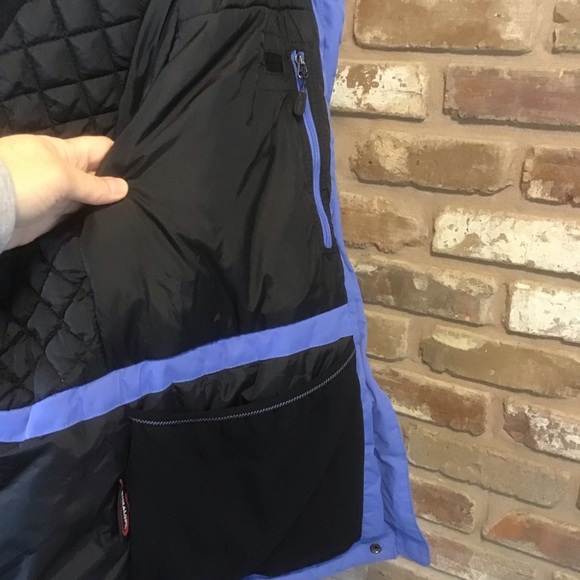 L.L. BEAN Woman’s Blue/Black Cinched Waist Ski Winter Primaloft Jacket Coat M - Picture 5 of 8